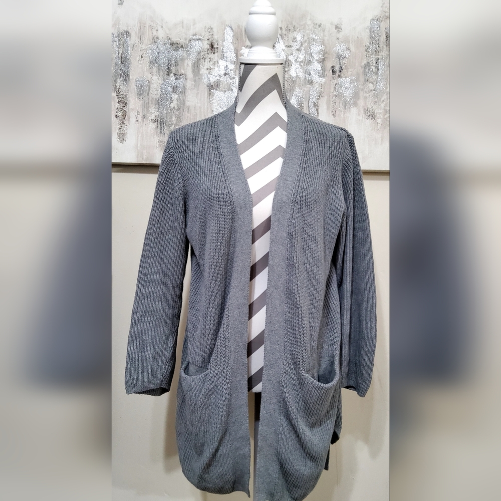 Old Navy Gray Open Front Cardigan Sweater